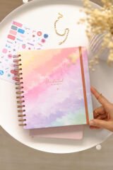 Matt Notebook Süresiz Planlayıcı Kare Ajanda Gökkuşağı