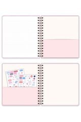 Matt Notebook Süresiz Planlayıcı Kare Ajanda Pembe