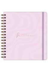 Matt Notebook Süresiz Planlayıcı Kare Ajanda Pembe